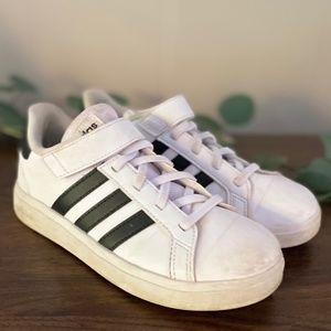 Big kids size 1 adidas shoes